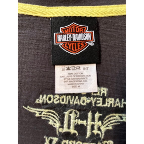 Women's Medium Harley Davidson Dark Grey Shirt - Picture 6 of 10